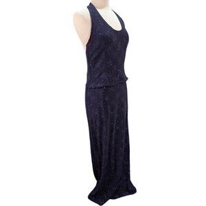 Scott McClintock Millennium 2000 Halter Gown Womens 12 Blue Sparkle Sequin‎ Y2K